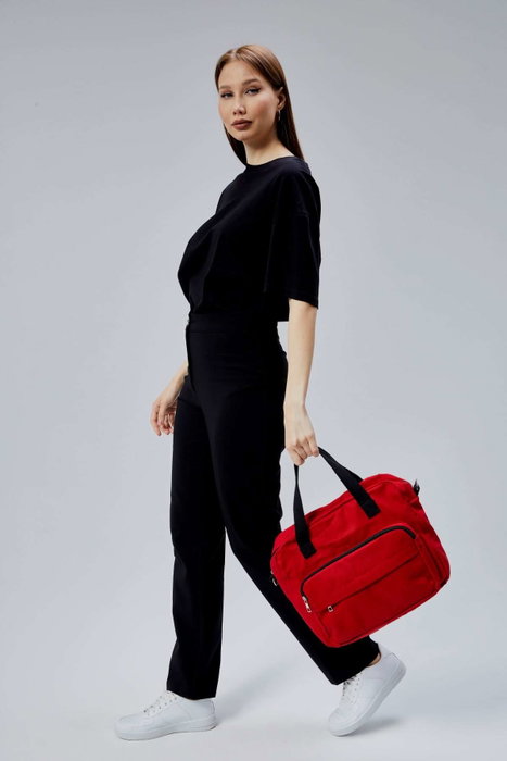 Zoozie Bags Bolsa Tote de Lona Roja